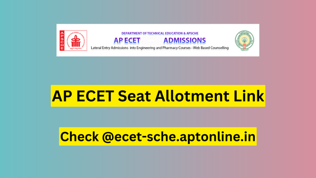 AP ECET Seat Allotment 2023 link