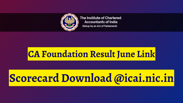 CA Foundation Result June 2023