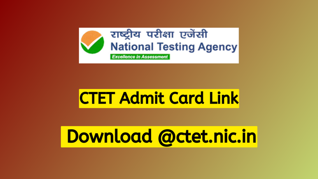 CTET Admit Card 2023 link