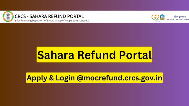 Sahara Refund Portal 2023