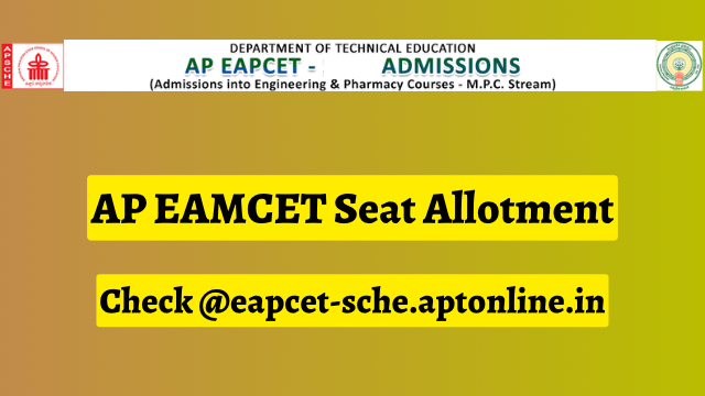 AP EAMCET Seat Allotment 2023