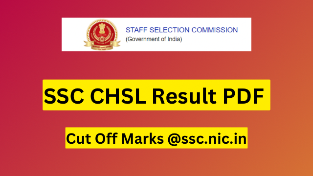 SSC CHSL Result 2023 PDF