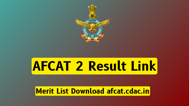 AFCAT 2 Result 2023 Link