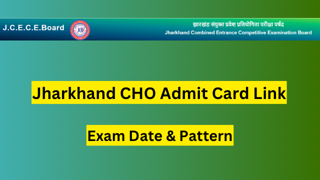 Jharkhand CHO Admit Card 2023