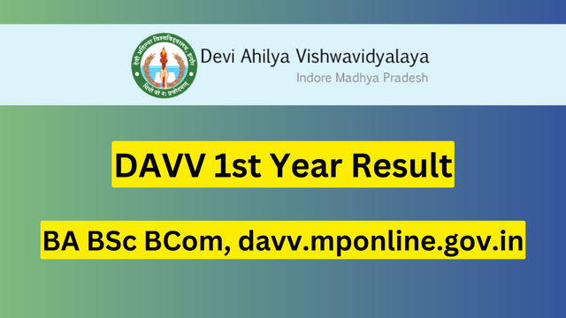 DAVV 1st Year Result