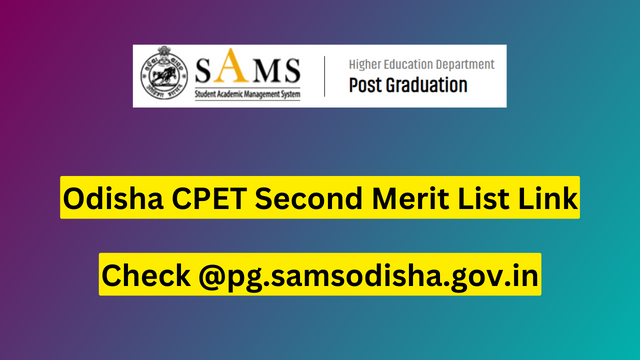 Odisha CPET Second Merit List