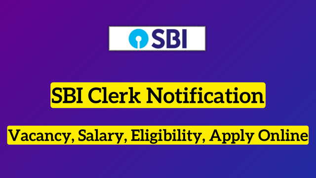 SBI Clerk Notification 2023