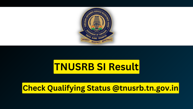 TNUSRB SI Result 2023