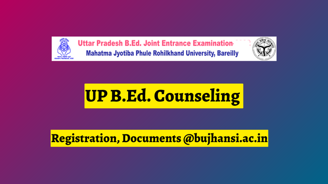 UP B.Ed. Counseling 2023