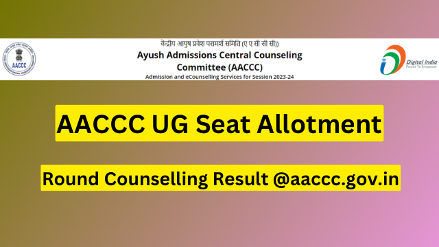 AACCC UG Seat Allotment 2023