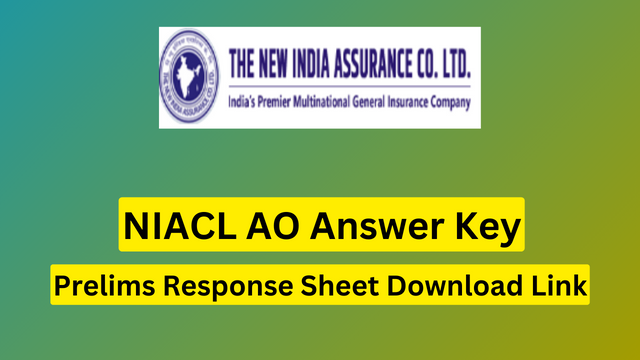 NIACL AO Answer Key 2023