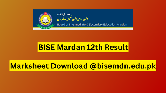 BISE Mardan 12th Result 2023