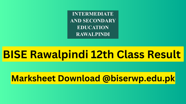 BISE Rawalpindi 12th Class Result 2023