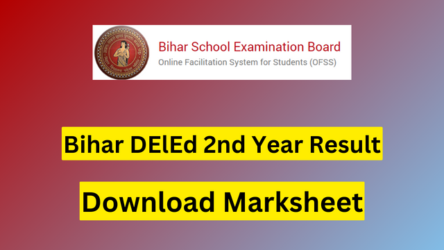 Bihar DElEd 2nd Year Result