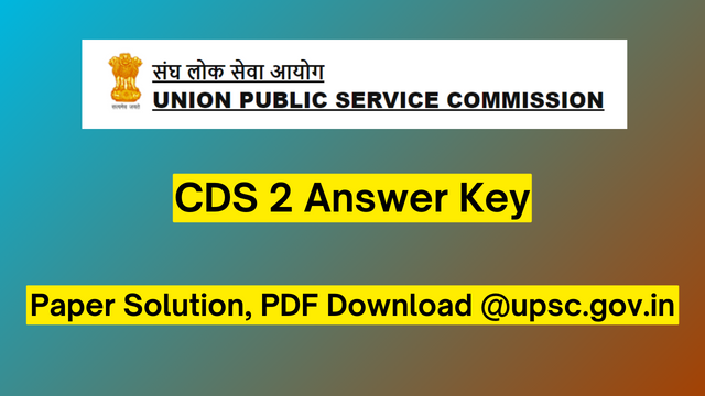 CDS 2 Answer Key 2023