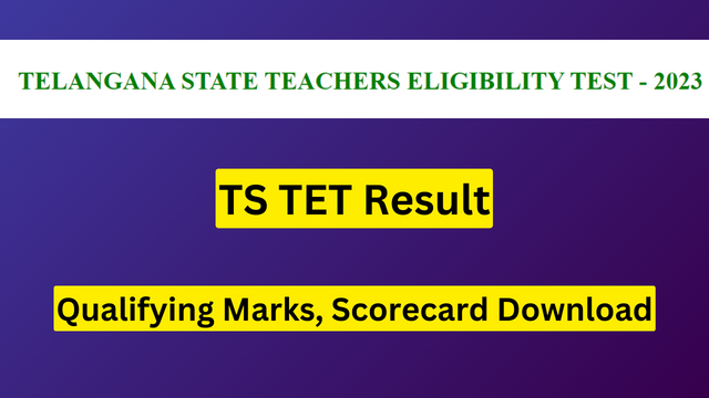 TS TET Result 2023 Link