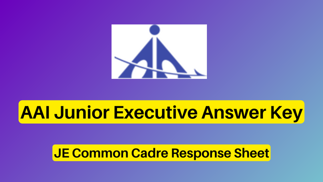 AAI Junior Executive Answer Key 2023