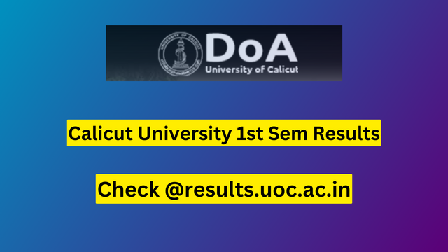 Calicut University 1st Sem Results