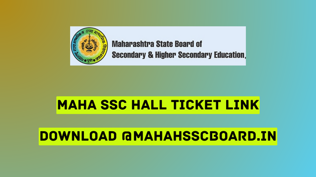 Maha SSC Hall Ticket 2024